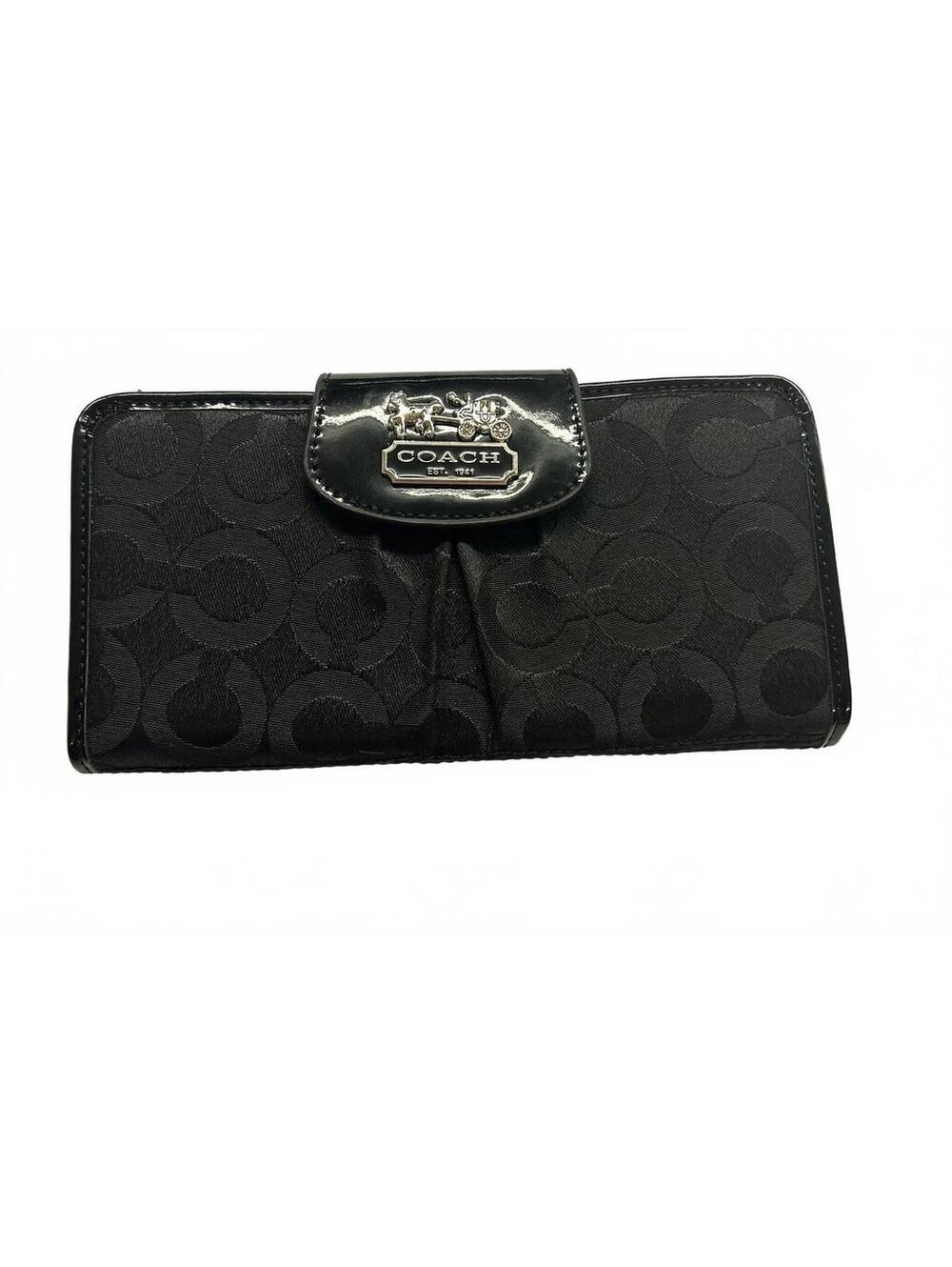 Coach Signature Black Wallet with Dust Bag